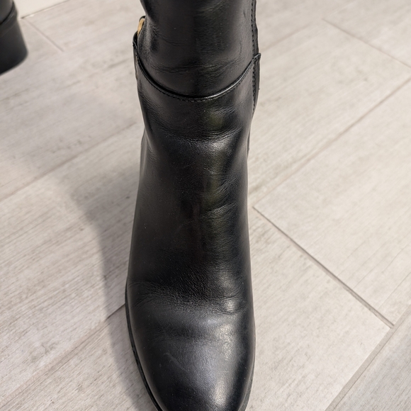 Tory Burch Black Leather Knee-High Boots - Picture 7 of 14